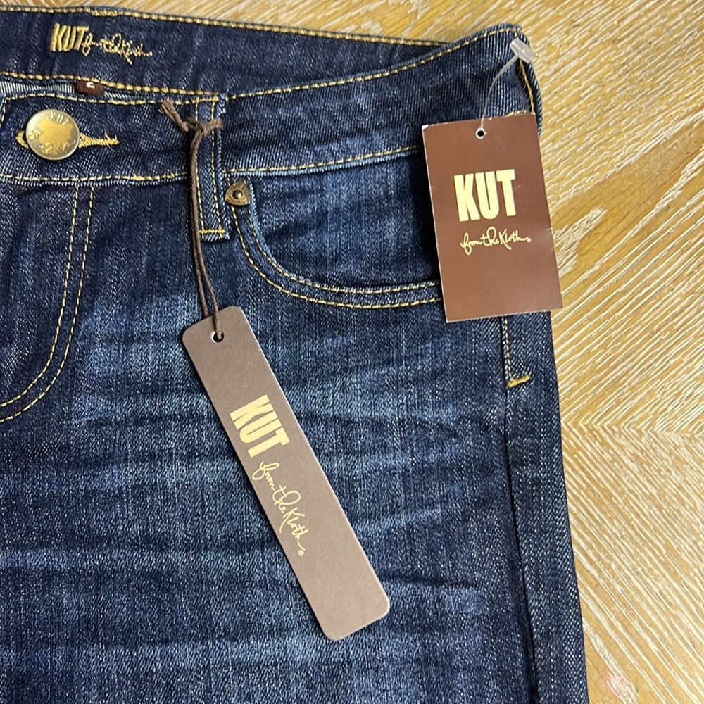 KUT FROM THE KLOTH Dark Blue Denim Shorts 2 - Picture 4 of 10